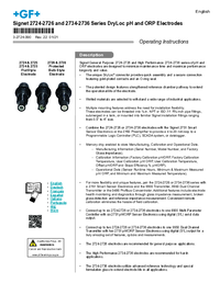 Thumbnail of document Manual - 2724-2726 pH/ORP Electrodes